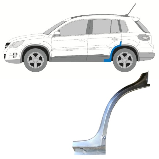 Front section rear wing repair panel for Volkswagen Tiguan 2007-2016 / Left 15784