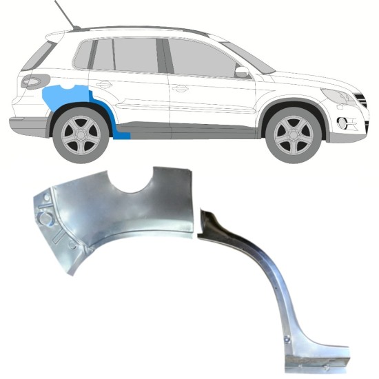 Rear wing repair panel for Volkswagen Tiguan 2007-2016 / Right / Set 15787