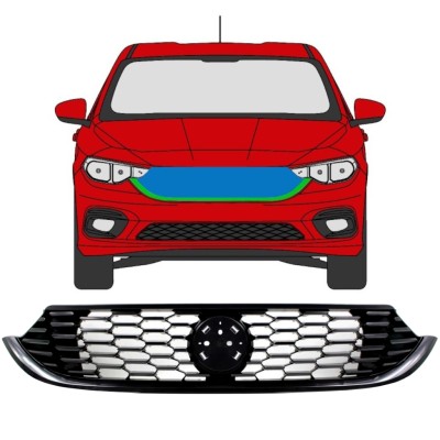Grille for Fiat Tipo 2016- / Set 7531