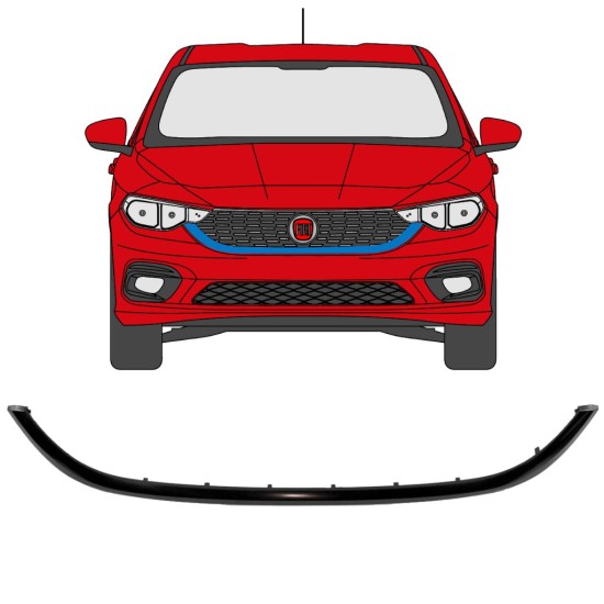 Radiator grille frame for Fiat Tipo 2016- 16193