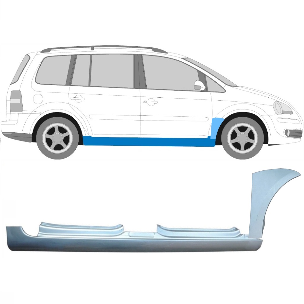 VW TOURAN 2003-2010 FRONT WING REPAIR PANEL + SILL REPAIR PANEL / RIGHT