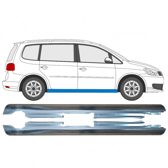 Sill repair panel for VW Touran 2010-2015 / Left+Right / Set 10000