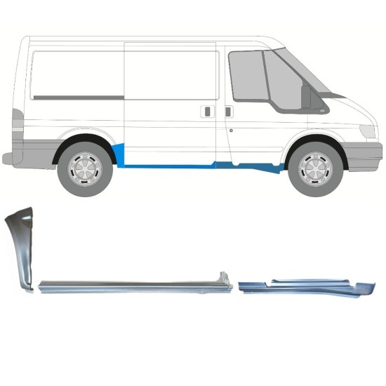 Repair panel set for Ford Transit 2000-2013 / Right / 15019