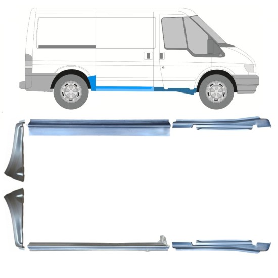 Repair panel set for Ford Transit 2000-2013 / Left+Right / 15021