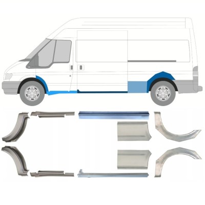 Sill and rear wing repair panel for Ford Transit 2000-2013 / Set 12677