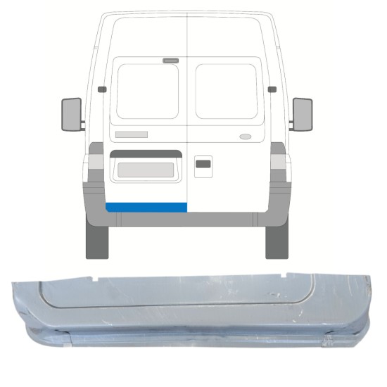 Rear door repair panel for Ford Transit 2000-2013 / Left 14655