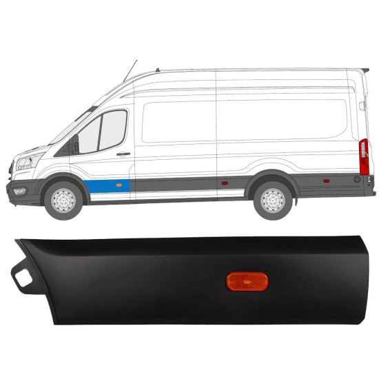 Front door trim for Ford Transit 2014- / Left / Set 14665
