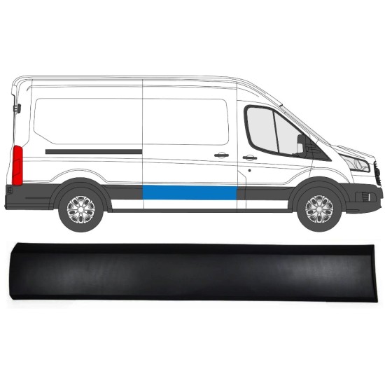 Sliding door trim for Ford Transit 2014- / Right 14666
