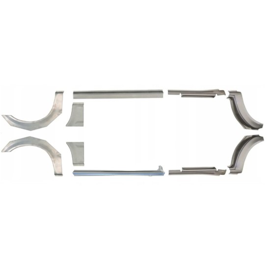Sill and rear wing repair panel for Ford Transit 2000-2013 / Left+Right / Set 10637