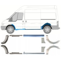 Sill and rear wing repair panel for Ford Transit 2000-2013 / Set 12676