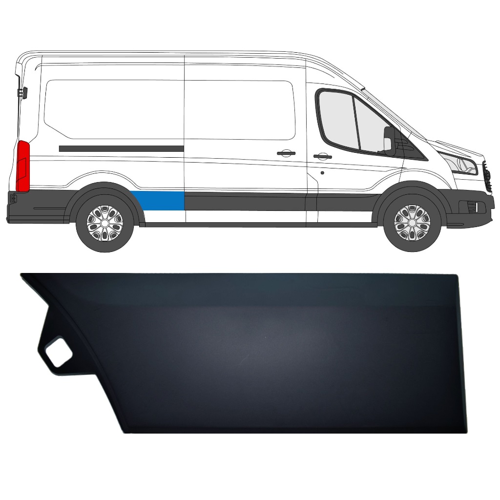FORD TRANSIT 2014- LWB REAR WING MOULDING TRIM PANEL / RIGHT