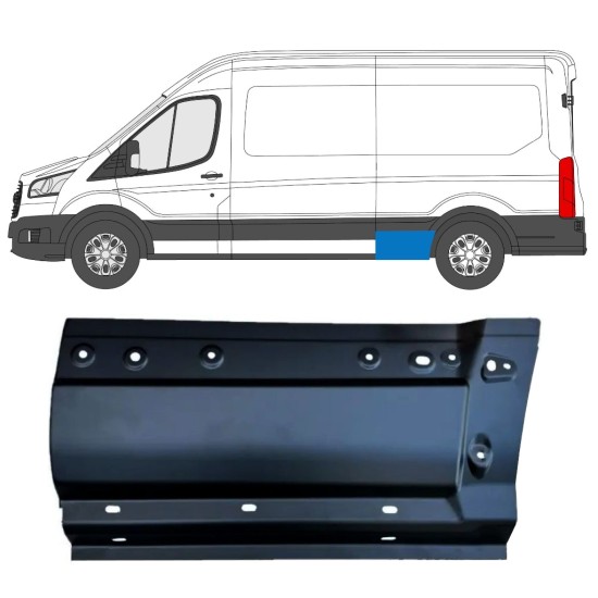 Front section rear wing repair panel for Ford Transit 2014- / Left 15347