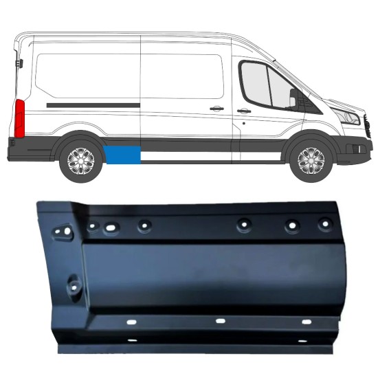 Front section rear wing repair panel for Ford Transit 2014- / Right 15346