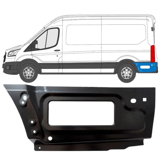 Rear fender rear section repair panel for Ford Transit 2014- / Left 15349