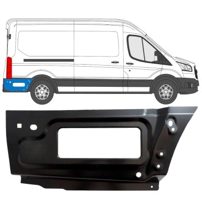 Rear fender rear section repair panel for Ford Transit 2014- / Right 15348