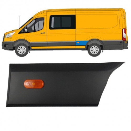 FORD TRANSIT 2014- LWB REAR WING MOULDING TRIM PANEL WITH LAMP / LEFT