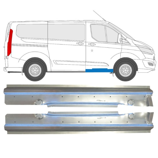 Sill repair panel for Ford Transit Custom 2013-2023 / Left+Right / Set 14643