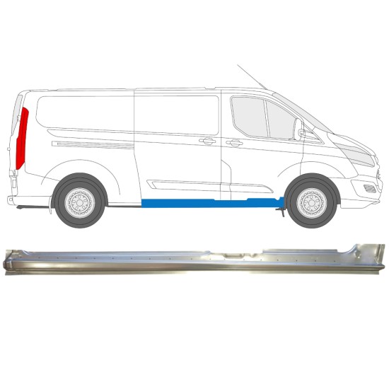 Sliding door sill repair panel for Ford Transit Custom 2013-2023 / Right 14644