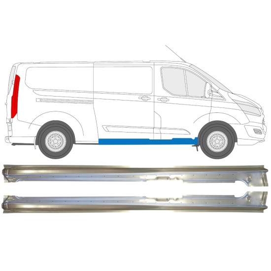 Sliding door sill repair panel for Ford Transit Custom 2013-2023 / Left+Right / Set 14646