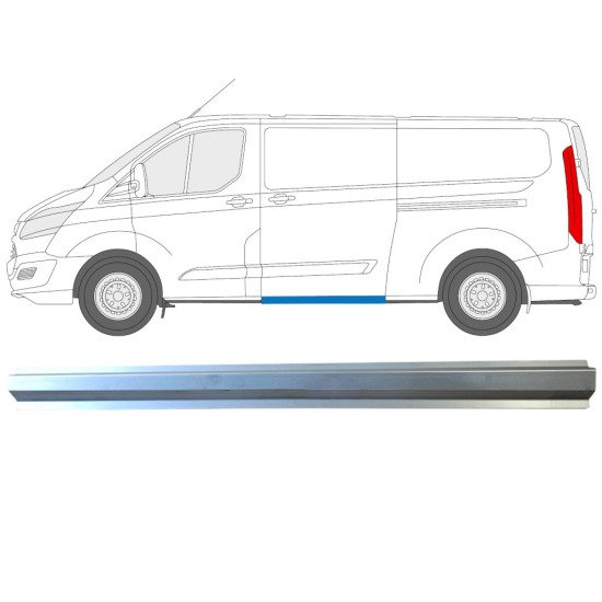 Sliding door sill repair panel for Ford Transit Custom 2013-2023 / Left 16897