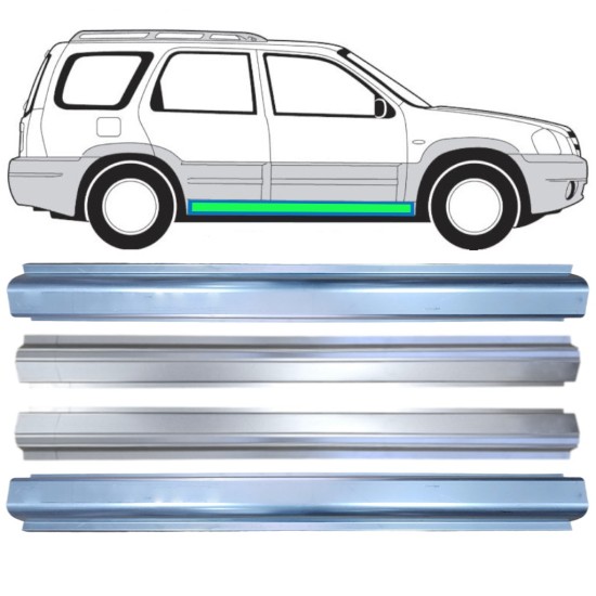 Sill and inner sill repair panel for Mazda Tribute 2001-2008 / Left+Right 15599