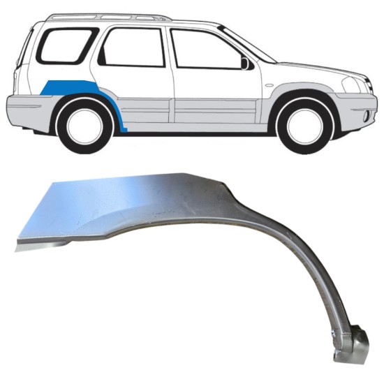 Rear wing repair panel for Mazda Tribute 2001-2008 / Right 15780
