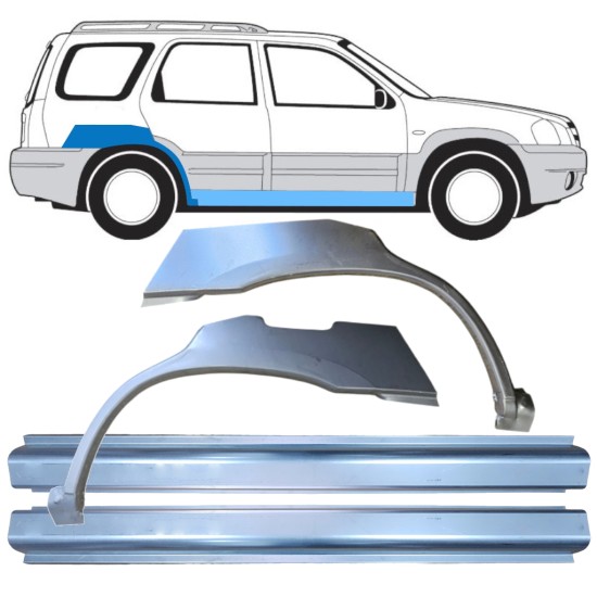 Repair panel set for Mazda Tribute 2001-2008 / Left+Right / 15853