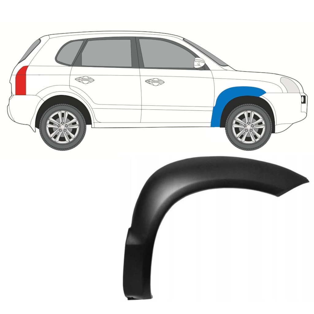 HYUNDAI TUCSON 2004-2010 FRONT ARCH COVER PANEL / RIGHT
