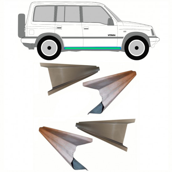 SUZUKI VITARA 1988-1998 5 DOORS INNER AND OUTER SILL REPAIR PANEL / RIGHT = LEFT / SET