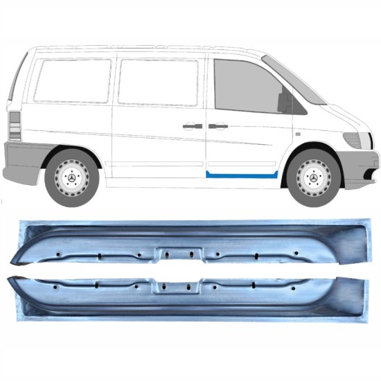 Inner front door repair panel for Mercedes Vito I W638 1996-2003 / Left+Right / Set 10433
