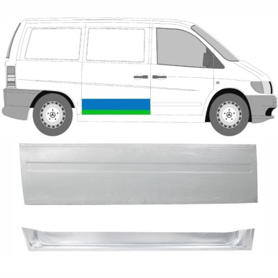 Outer lower sliding door repair panel for Mercedes Vito I W638 1996-2003 / Right / Set 16175