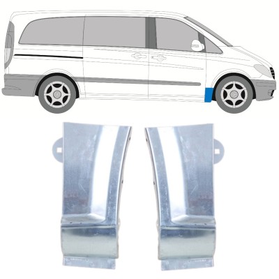 Front wing repair panel for Mercedes Vito W639 2003-2014 / Left+Right / Set 16811