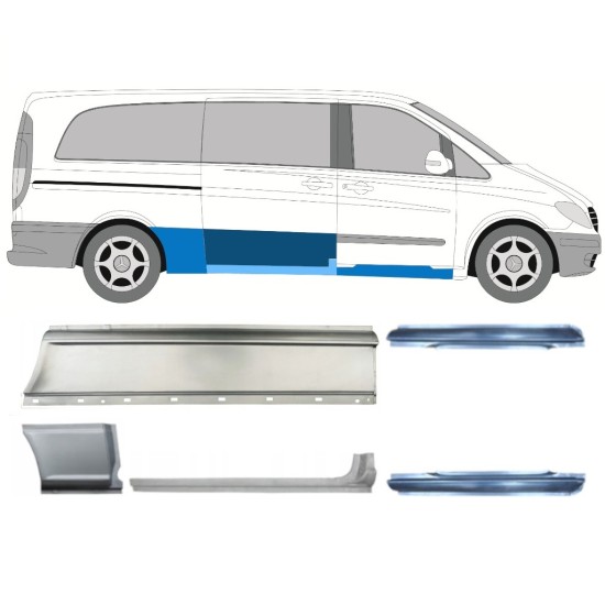 Repair panel set for Mercedes Vito W639 2003-2014 / Left+Right / 14786