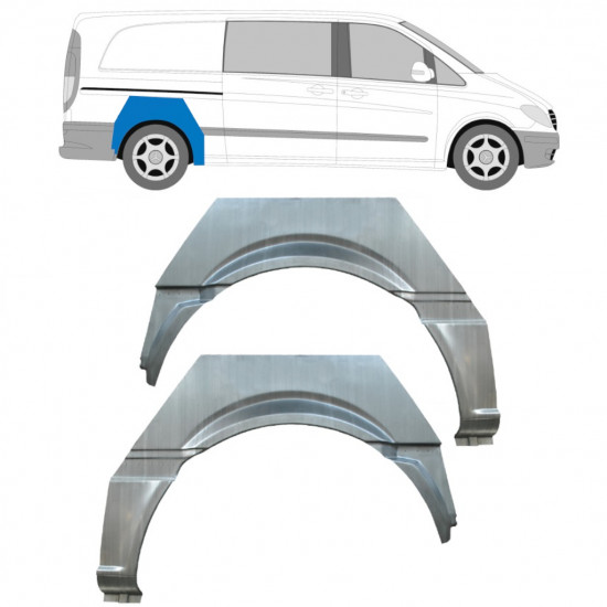 Rear wing repair panel for Mercedes Vito W639 2003-2014 / Left / Right / Left+Right / Set 12917
