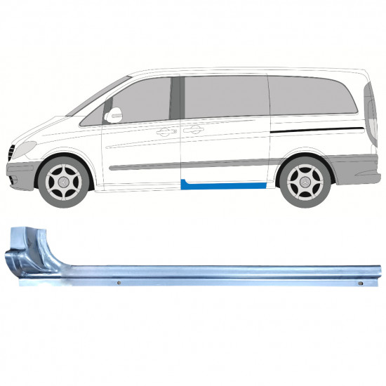 Sliding door sill repair panel for Mercedes Vito 2003-2014 / Left 11871