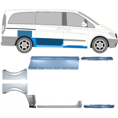 Repair panel set for Mercedes Vito W639 2003-2014 / Left+Right / 14790
