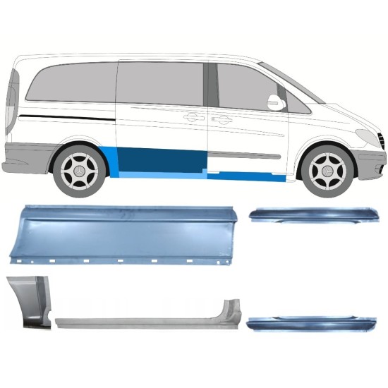 Repair panel set for Mercedes Vito W639 2003-2014 / Left+Right / 14789