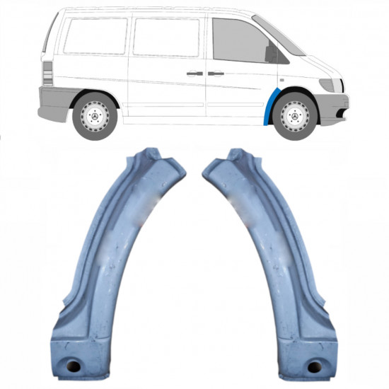 Front wing repair panel for Mercedes Vito 1996-2003 / Left+Right / Set 9787