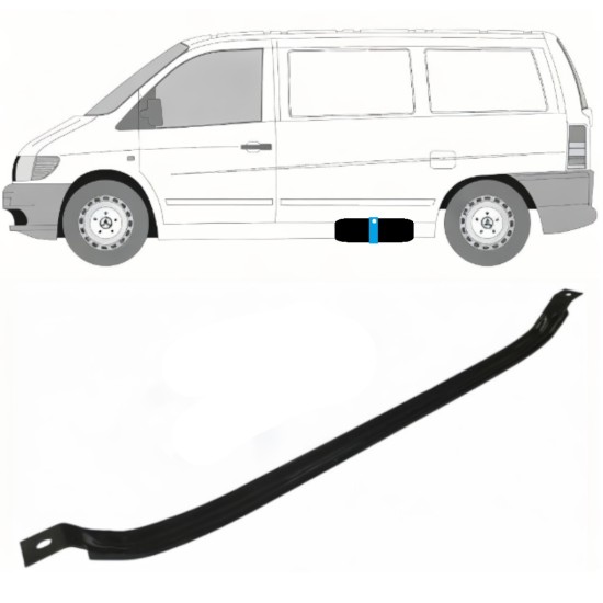 Fuel tank straps for Mercedes Vito I W638 1996-2003 9394