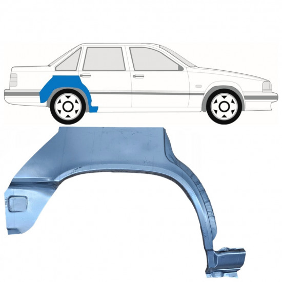 Rear wing repair panel for Volvo 850 1991-1997 / Right 8295