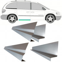 Inner and outer sill repair panel for sliding door for Chrysler Voyager 2000-2008 / Set 11195