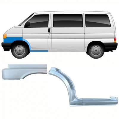 VW T4 1990- FRONT WHEEL ARCH REPAIR PANEL + FRONT WING + SILL REPAIR PANEL / SET / LEFT