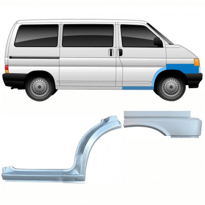 VW T4 1990- FRONT WHEEL ARCH REPAIR PANEL + FRONT WING + SILL REPAIR PANEL / SET / RIGHT 
