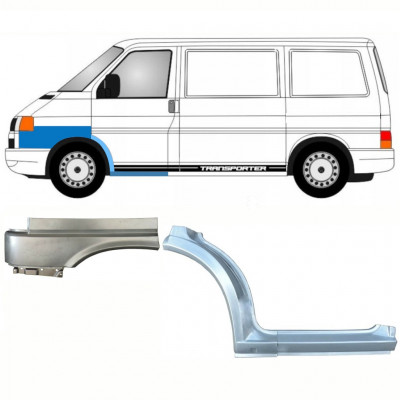 VW T4 1996- FRONT WHEEL ARCH REPAIR PANEL + FRONT WING + SILL REPAIR PANEL / SET / LEFT