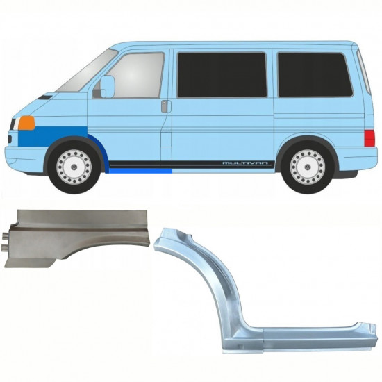 Sill and front and rear wing repair panel for VW Transporter T4 Caravelle 1996- / Left / Set 10044