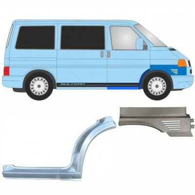 Sill and front and rear wing repair panel for VW Transporter T4 Caravelle 1996- / Right / Set 10043