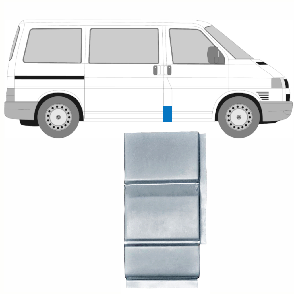 VW T4 1990-2003 CENTRAL PILLAR REPAIR PANEL / RIGHT = LEFT