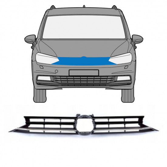 Grille for Volkswagen Touran 2015- 7526