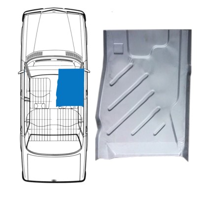 Underbody floor repair panel for Mercedes W123 1975-1985 / Right 16046