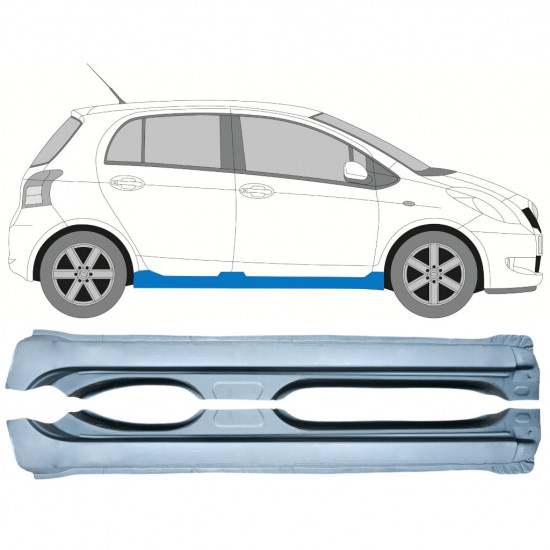 Sill repair panel for Toyota Yaris 2006-2011 / Left+Right / Set 10015